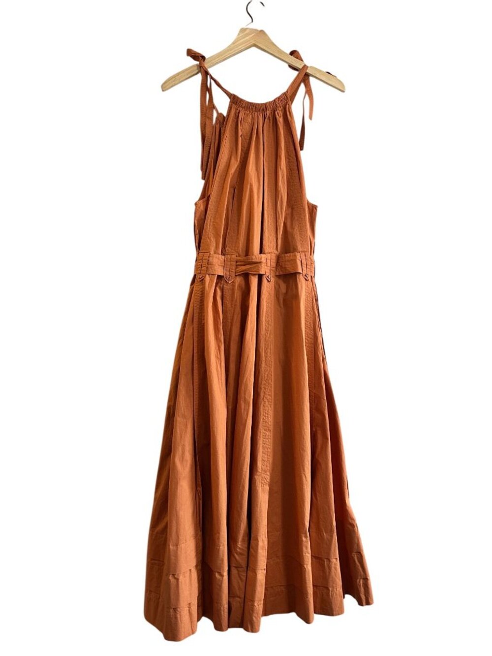 Ulla Johnson Joni Dress Clay Halter Midi Dress Cotton NWT Size 6 - Picture 3 of 14